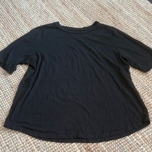 Eileen Fisher Black Short Sleeve Tee
